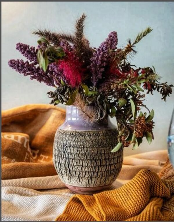 Handmade Wheel-Thrown Ceramic Vase