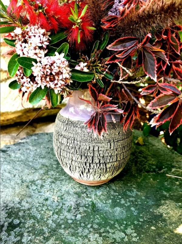 Handmade Wheel-Thrown Ceramic Vase - Image 2