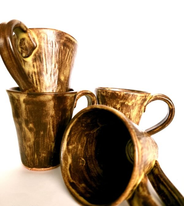 Handcrafted Wheel-Thrown Mug - Matcha Matte Rustic Finish ( Sold Individually or as a Set