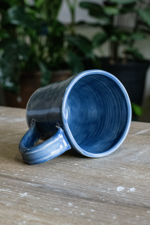 Handcrafted Blue Mug – 12oz Stoneware | Food, Dishwasher & Microwave Safe - Image 3